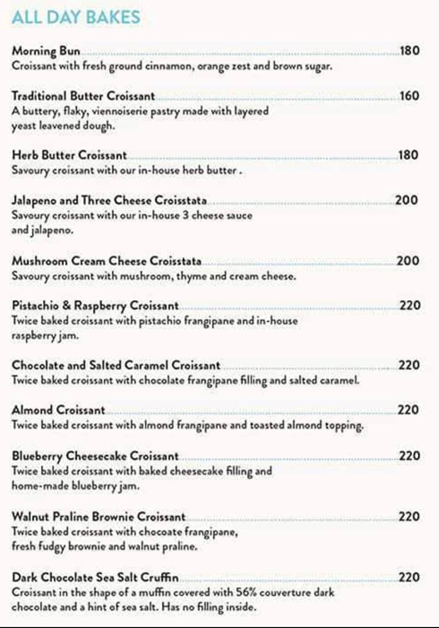 Menu of Blue Tokai Coffee Roasters, Viman Nagar, Pune