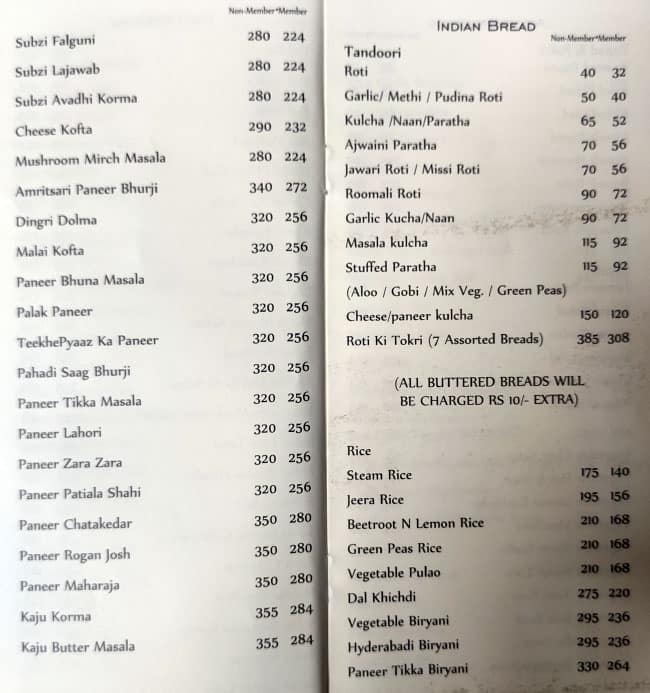 Prasad Food Divine menu