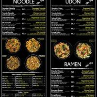 Noodle House Menu Menu For Noodle House Osmanbey Istanbul