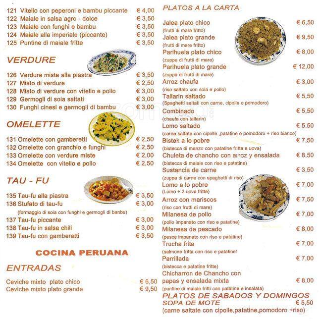 Menu di Happy Bar Trattoria 