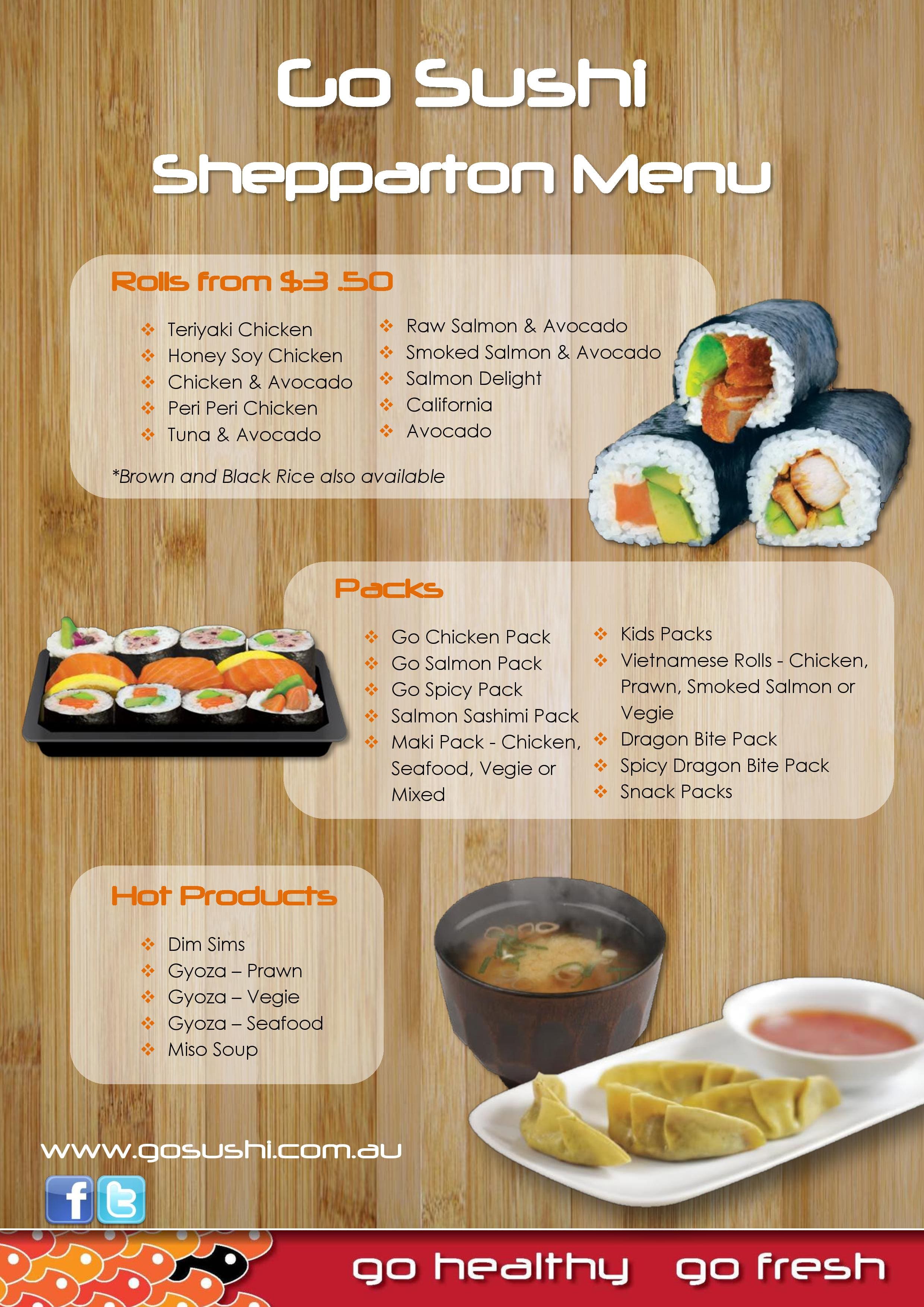 Menu At Go Sushi Shepparton Restaurant Shepparton
