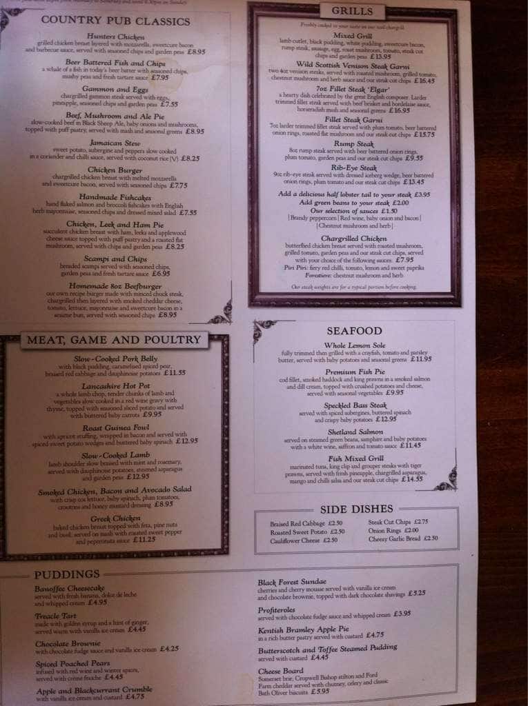 Menu at Red Kite pub & bar, Wakefield