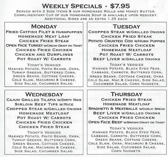 Menu at Buttermilk Cafe, Bedford