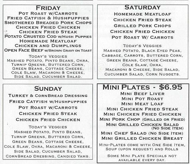 Menu at Buttermilk Cafe, Bedford