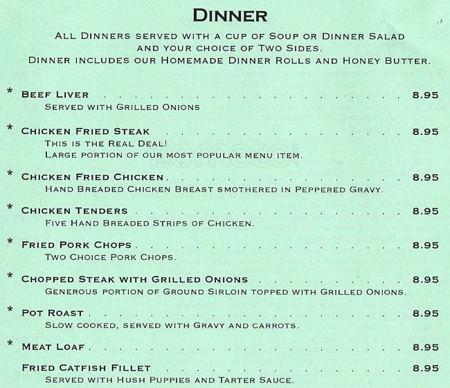 Menu at Buttermilk Cafe, Bedford