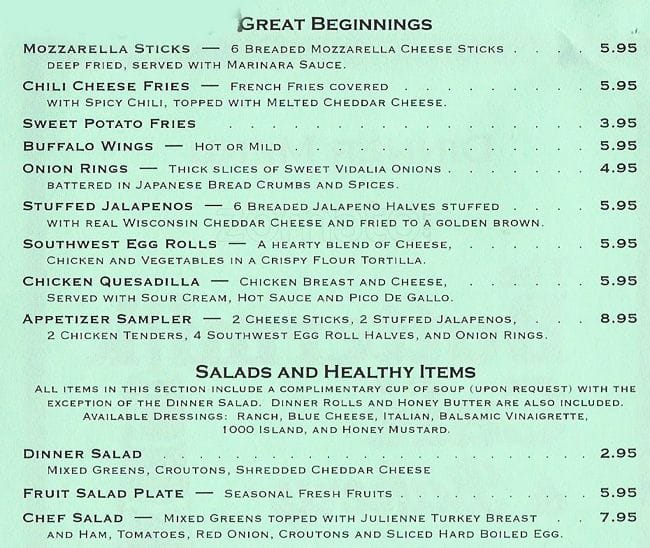 Menu at Buttermilk Cafe, Bedford