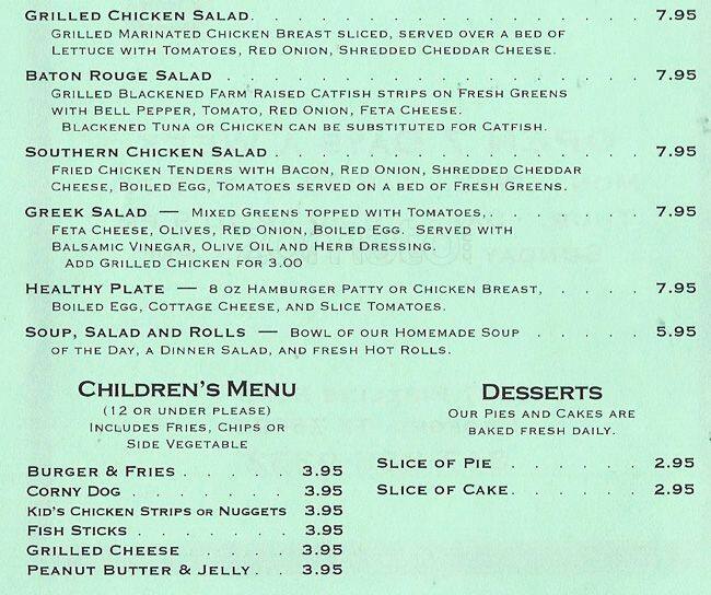 Menu at Buttermilk Cafe, Bedford