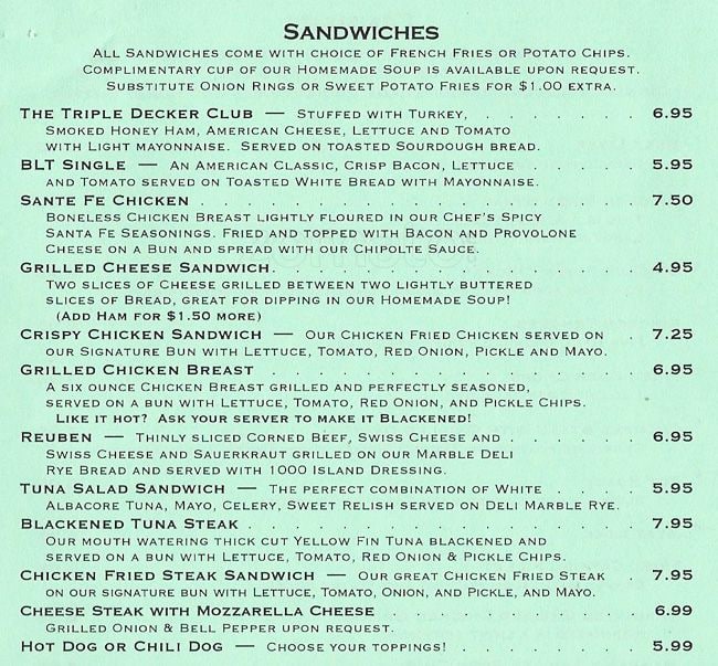 Menu at Buttermilk Cafe, Bedford