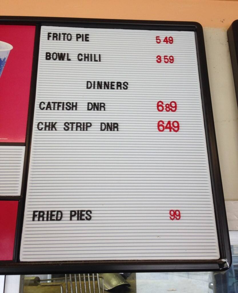 Westside Burger menu