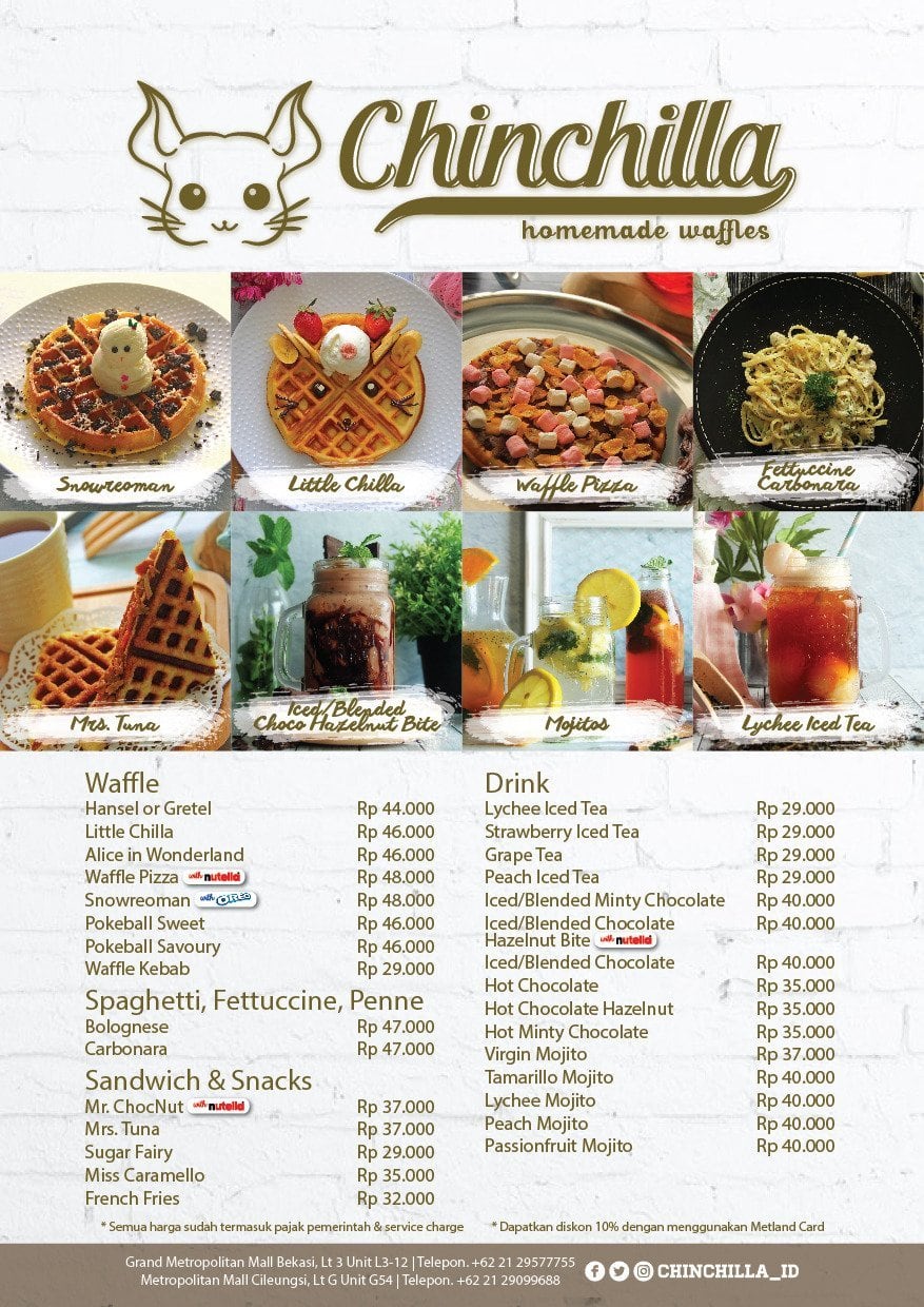 chinchilla tourist park menu