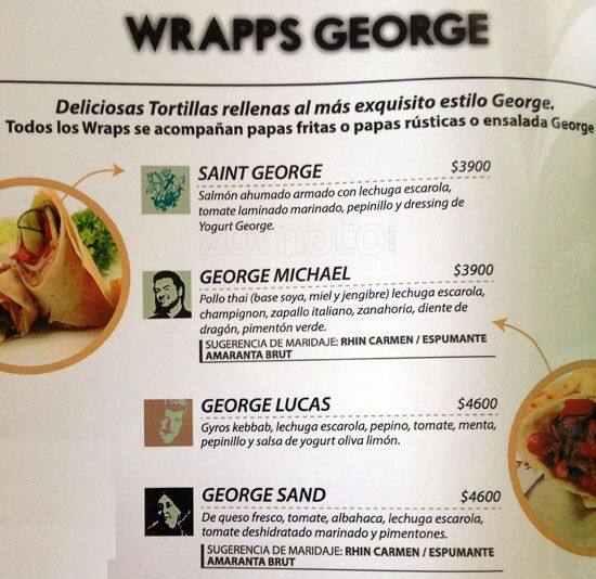 George menu