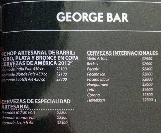 George menu
