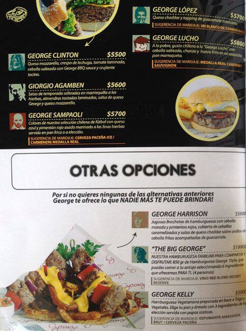 George menu