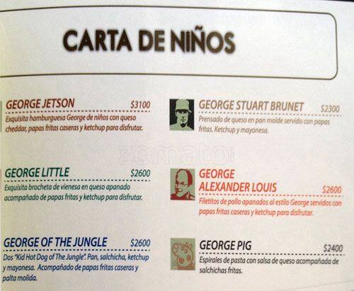 George menu