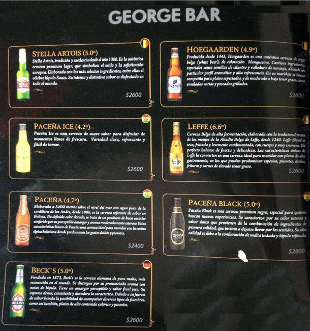George menu