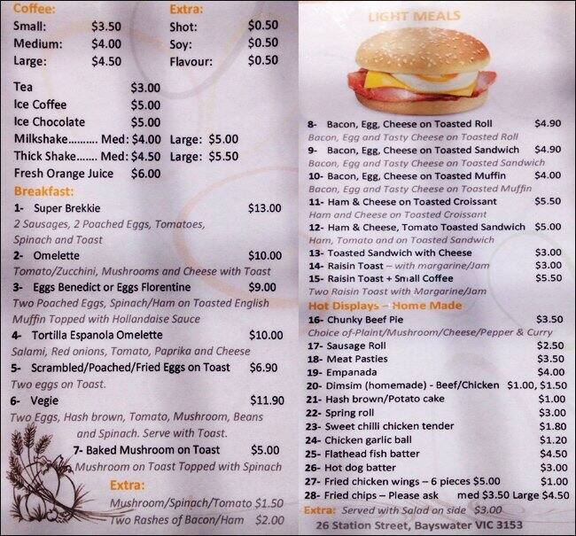 Perfect Blend Cafe Menu, Menu for Perfect Blend Cafe, Bayswater ...