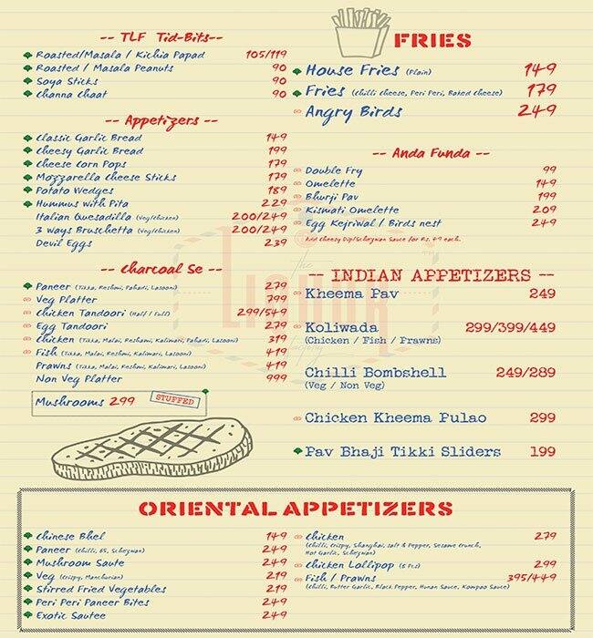 The Liquor Factory Menu, Menu for The Liquor Factory, Andheri