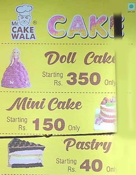 Menu of Delhi Cake Wala, Ghonda Patti, New Delhi | March 2024