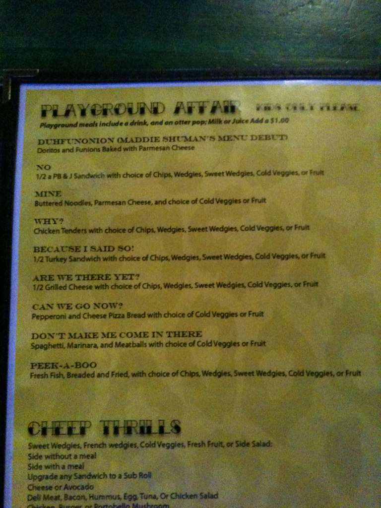 Bumsted's Menu, Menu for Bumsted's, Fourth Avenue, Tucson Urbanspoon