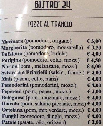 Menu di Bistró 24 