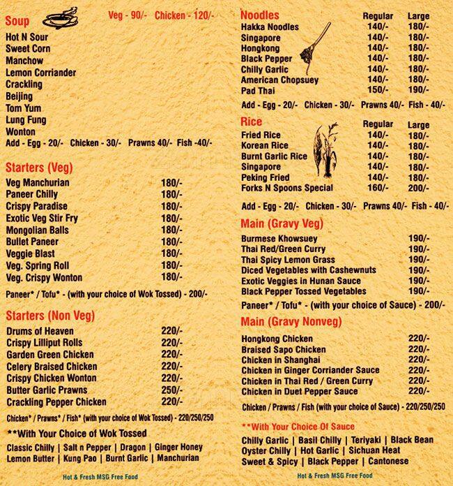 Forks & Spoons Menu, Menu for Forks & Spoons, Powai, Mumbai Zomato