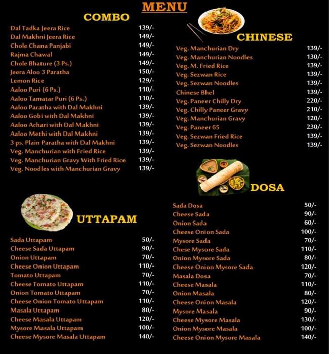 Menu at The Choice Food, Vadodara