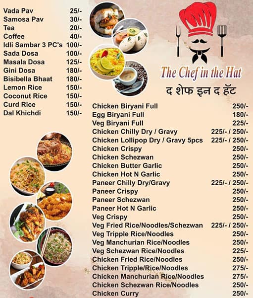 Menu at The Chef In The Hat, Thane