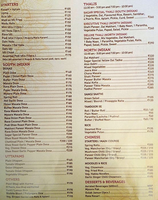 Sagar Ratna Menu Menu For Sagar Ratna Mayur Vihar Phase 1 New Delhi See 103 unbiased reviews of sagar ratna restaurant, rated 4 of 5 on tripadvisor and ranked #3 of 178 restaurants in allahabad. sagar ratna mayur vihar phase 1