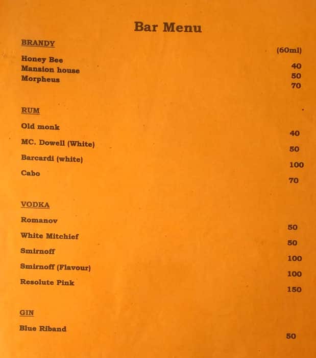 Anand's 44 Restaurant With Bar menu