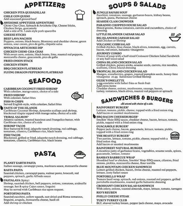 Rainforest Cafe Menu Menu rainforest cafe restaurant zomato sunrise ...