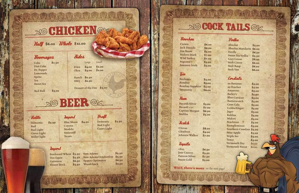 Rooster's Chicken and Beer Menu Urbanspoon/Zomato