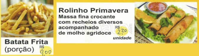 Pastelaria Pontão da Marquês cardápio