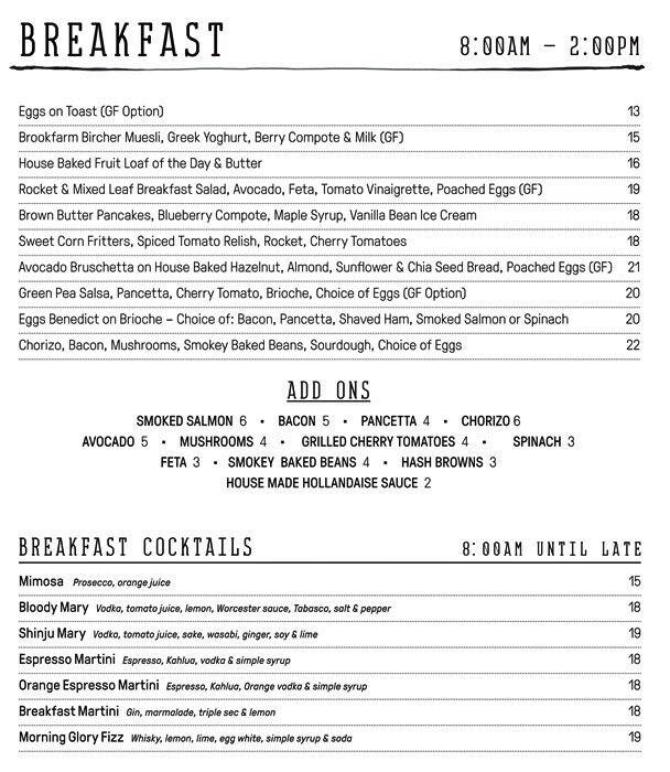18 degrees Menu, Menu for 18 degrees, Broome, Broome Urbanspoon/Zomato