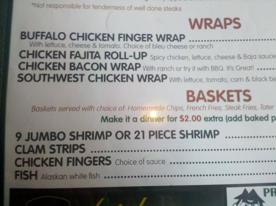 Menu at Good Time Charlies pub &amp; bar, Marion