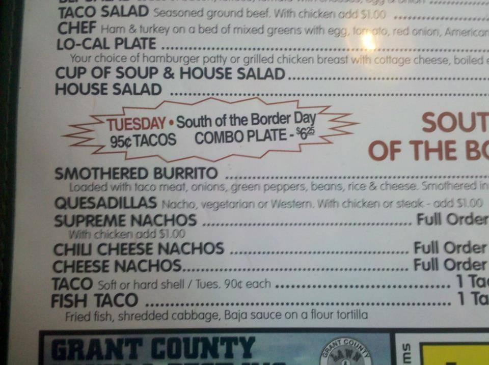 Menu at Good Time Charlies pub &amp; bar, Marion