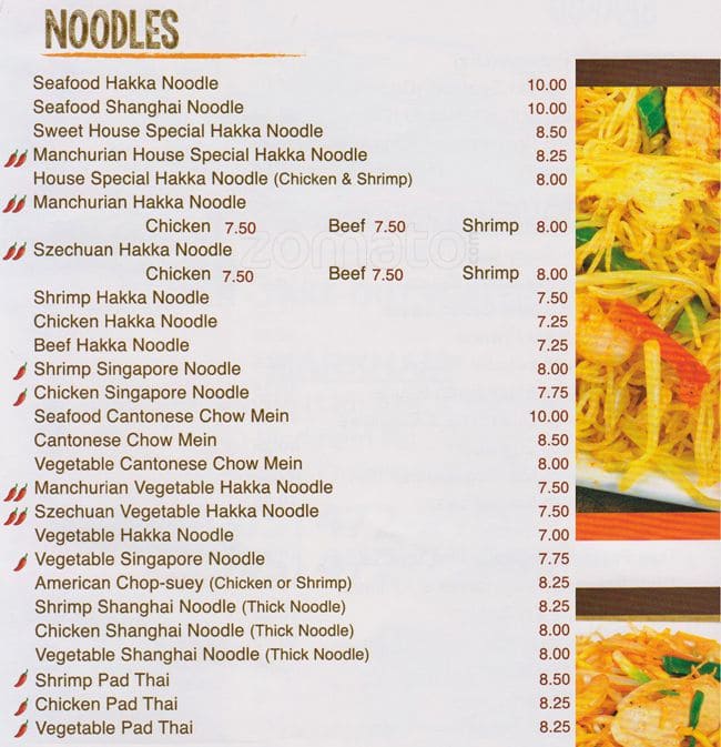 Menu at Tangerine restaurant, Whitby, 30 Taunton Rd E A108