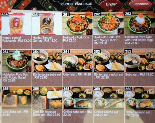 Senya Japanese Family IZAKAYA Menu - Zomato Malaysia