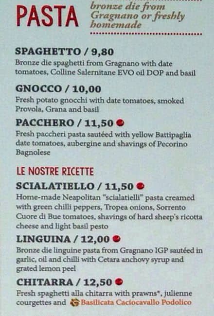 Menu di Rossopomodoro Roma Colli Portuensi 