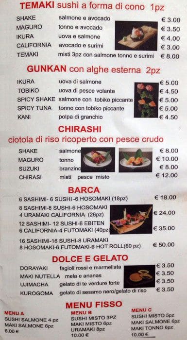 Menu di Ristorante Cinese Pizzeria Liao 