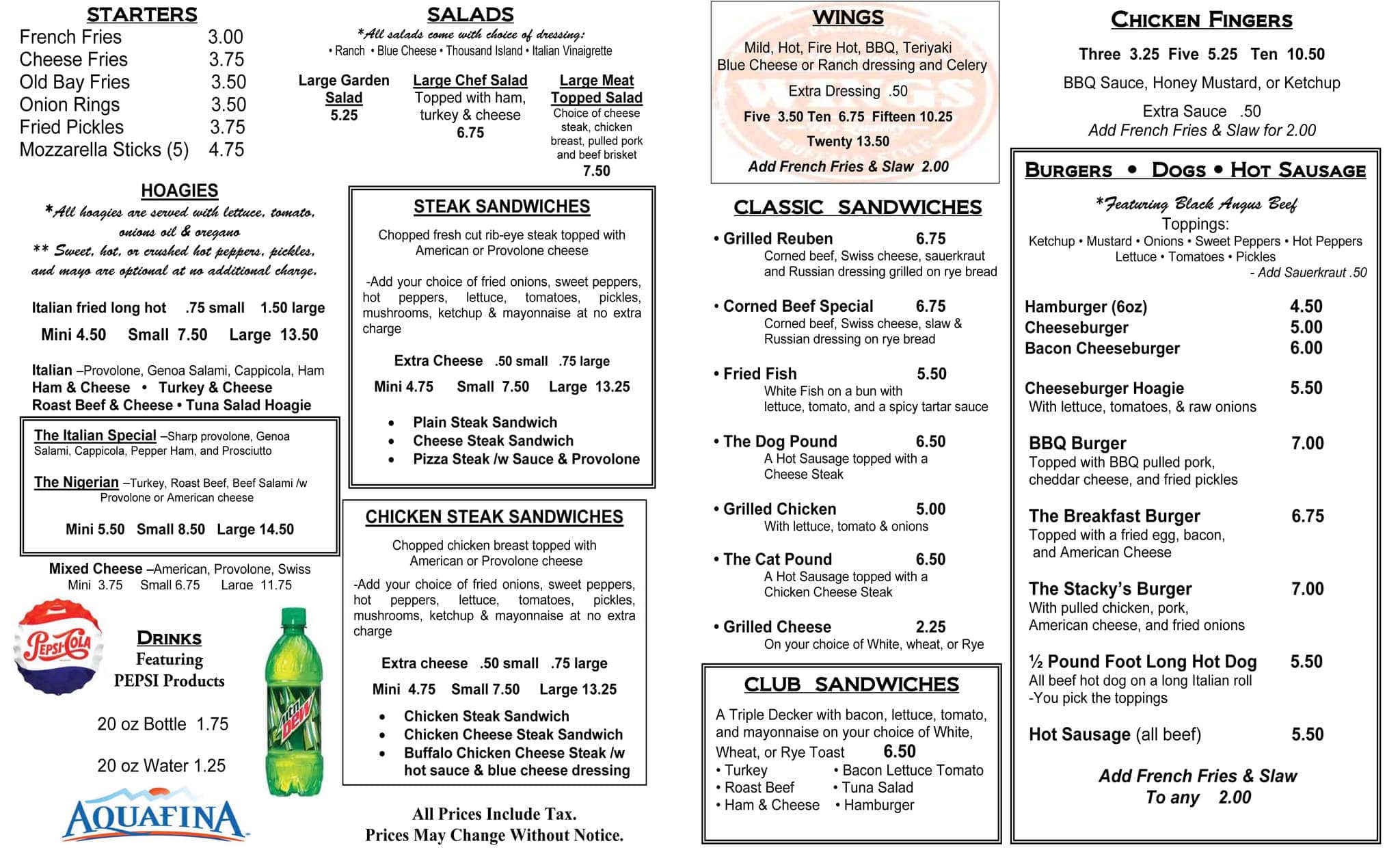 Stacky's Sandwich Shop menu Urbanspoon/Zomato