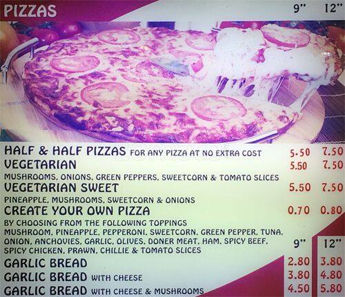 Delicious menu