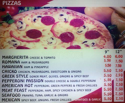 Delicious menu