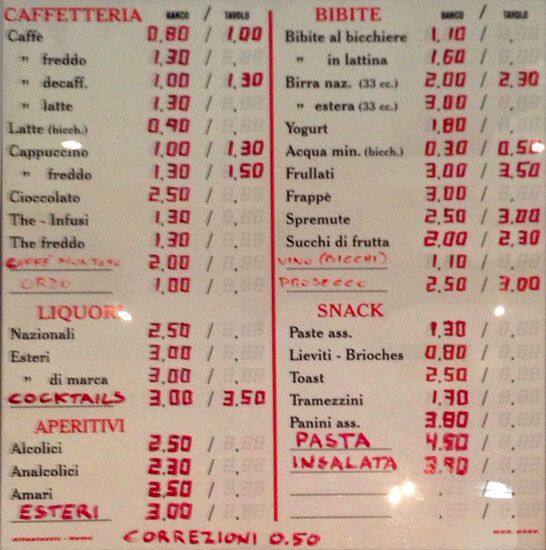 Menu di Bar Dominus 
