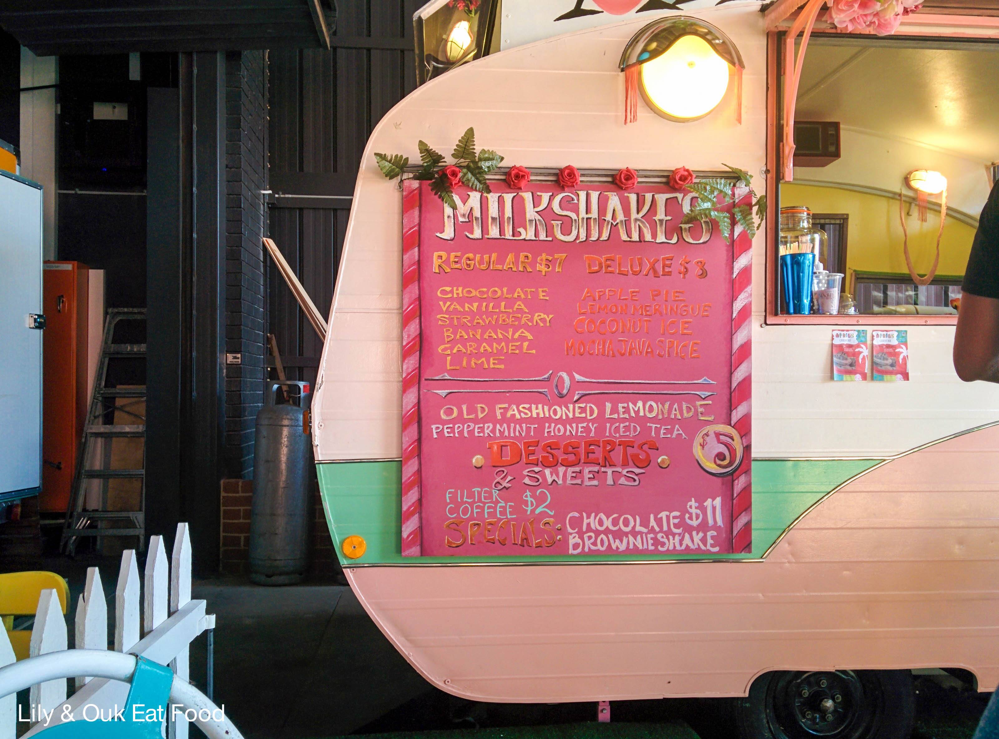 April's Caravan menu