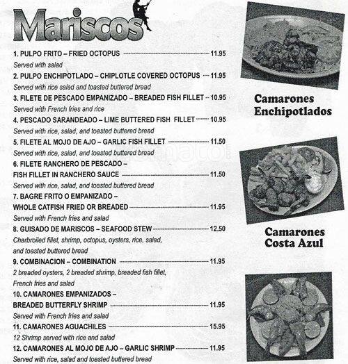 El Pulpo Menu Menu For El Pulpo Grand Prairie Grand Prairie