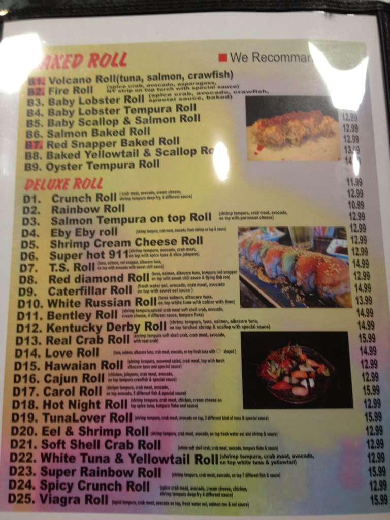 Menu at Kabuki Sushi & Roll restaurant, Bossier City