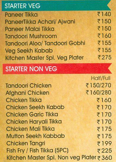 Kitchen Masters Menu Menu For Kitchen Masters Sector 11 Noida