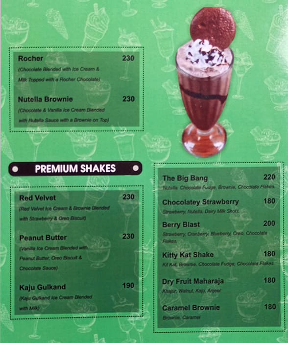 Menu at The Creamery, Surat, G-10