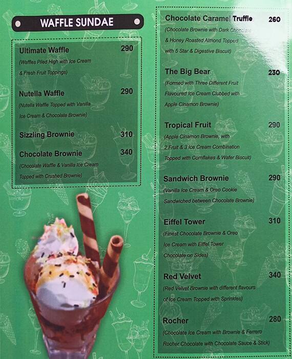 Menu at The Creamery, Surat, G-10