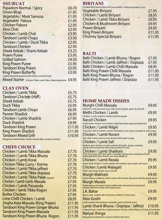 Chutney Menu, Menu for Chutney, Woodford, London Zomato UK